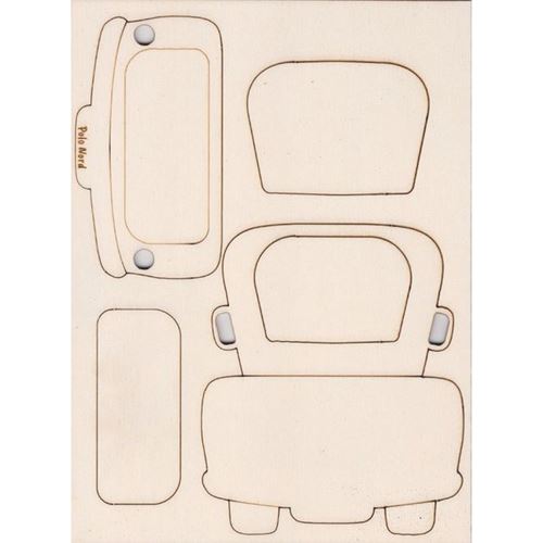 Sagoma in legno Macchina 3D