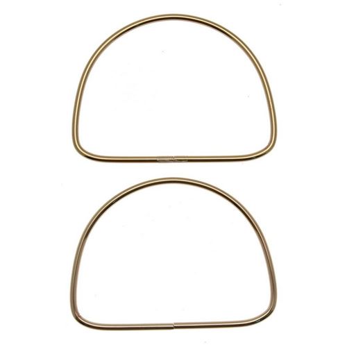 2 Manici per Borse in Metallo di Forma Rotonda Durevoli, Pregevole Fattura, Elevata Durezza, Accessori Fai da Te per Borse in Oro (Oro chiaro 2 Manici per Borse in Metallo di Forma Rotonda Durevoli, Pregevole Fattura, Elevata Durezza, Accessori Fai da Te per Borse in Oro (Oro chiaro