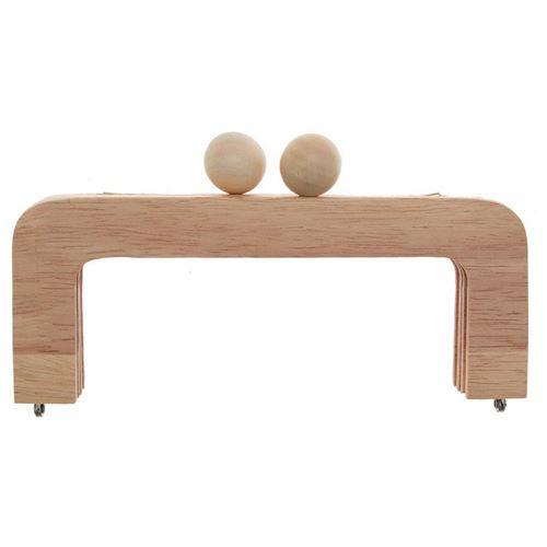 Manico Borse in legno Rettangolare Naturale