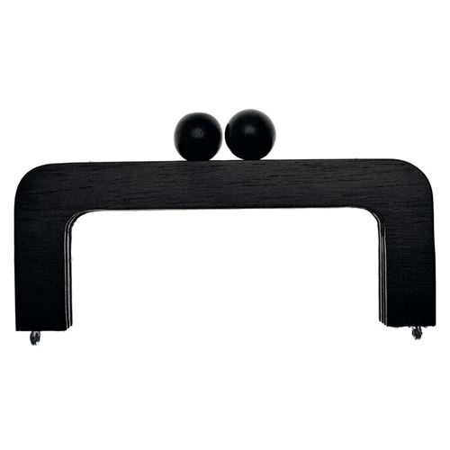Manico Borse in legno Rettangolare Nero