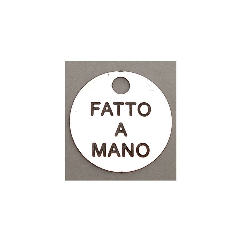 Medaglietta Tonda scritta Fatto a mano