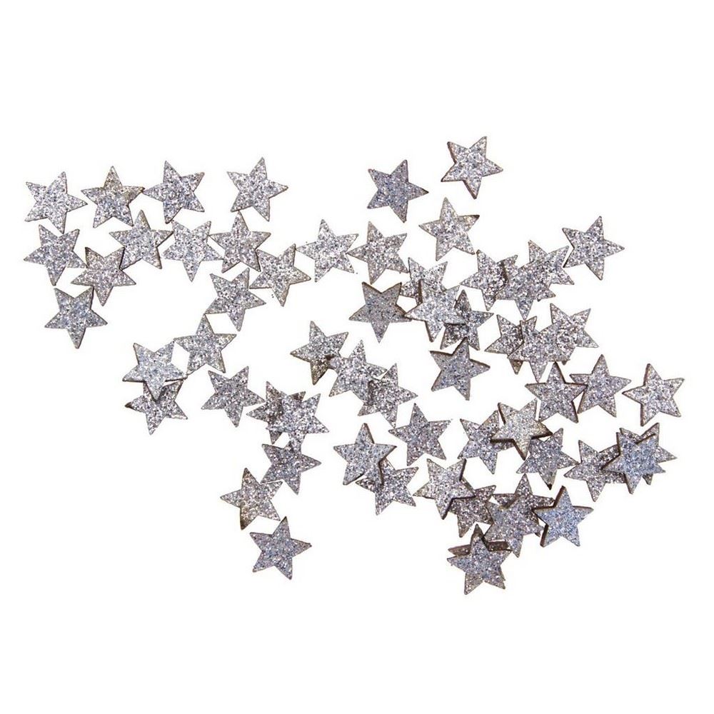 Mini Stelline Argento Glitterate