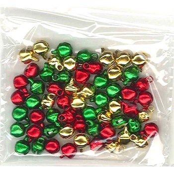 Mini campanellini Rossi Verdi e Oro mm 6