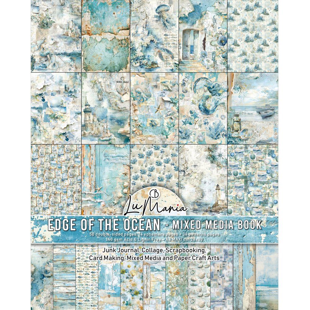 Mixed Media Book Edge of the Ocean  A4 Maxi