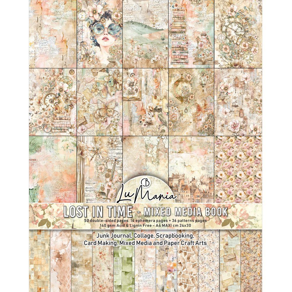 Mixed Media Book Lost in Time  A4 Maxi