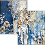 Mixed Media Book Urban Blue Denim A4 Maxi