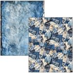 Mixed Media Book Urban Blue Denim A4 Maxi