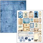 Mixed Media Book Urban Blue Denim A4 Maxi