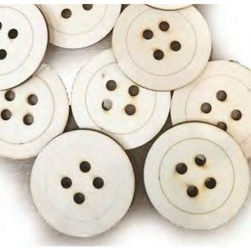 100 Bottoni In Legno Da 15 Mm Per Cucito E Fai Da Te - Bottoncini Tondi A 2 Fori, Naturali - Ideali Per Artigianato, Scrapbooking E Restyling Abiti - 3