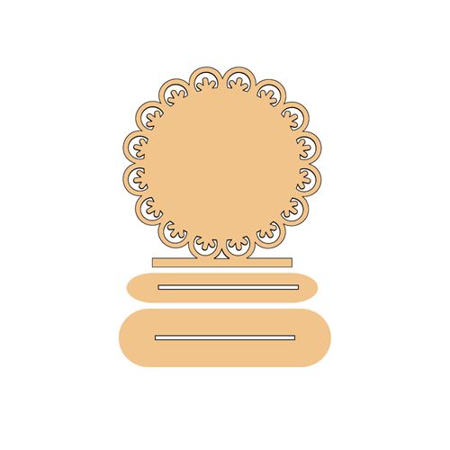 Motivi in legno Medaglione con base