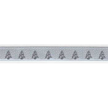 Nastro Grigio con Alberi di Natale