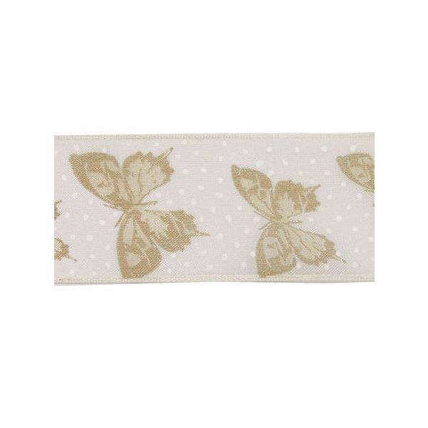 Nastro Scarlett Beige con Farfalle