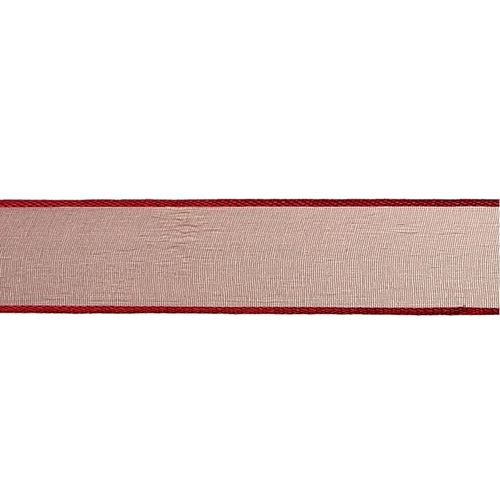 Nastro Organza Rosso Bordeaux 25 mm