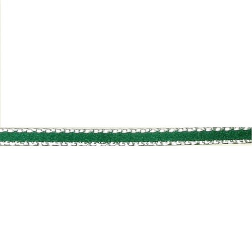 Nastro Tessuto Verde e Argento 7 mm