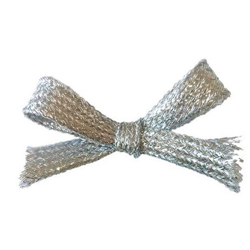 Nastro Tubolare Piatto Glamour Argento