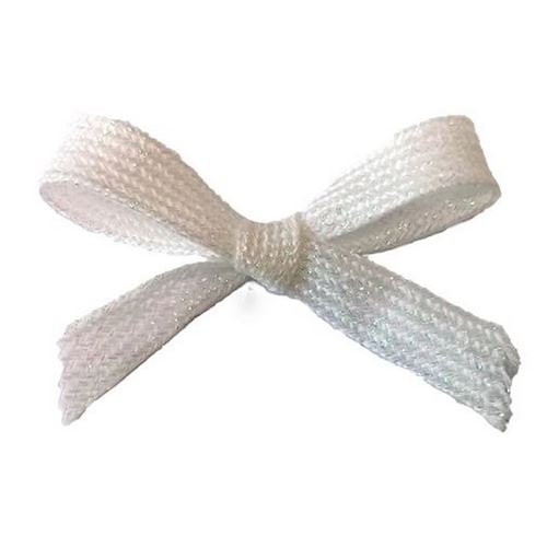 Nastro Tubolare Piatto Glamour Bianco