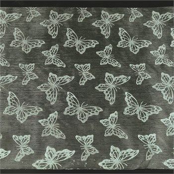 Nastro in Tulle Avorio con Farfalle Glitter