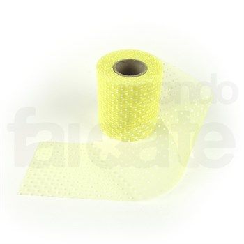 Nastro in Tulle Giallo Limone Floccato
