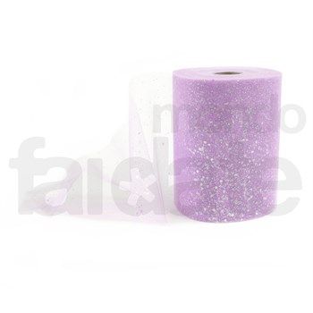 Nastro in Tulle Grigio Glitterato - Mondo Fai da Te Nastro in Tulle Grigio Glitterato - Mondo Fai da Te