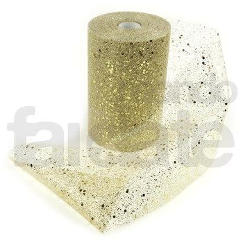 Rotolo Di Tulle Glitterato Argento – 12,5 Cm X 100 Metri