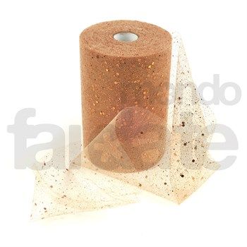 Nastro in Tulle Rame Glitterato