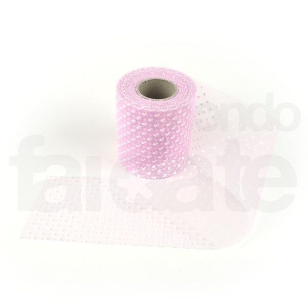 Nastro in Tulle Rosa Floccato