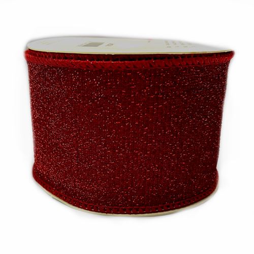 Nastro in Velluto e Glitter Rosso