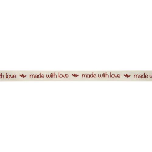 Nastro in cotone Made with Love Bourdeaux