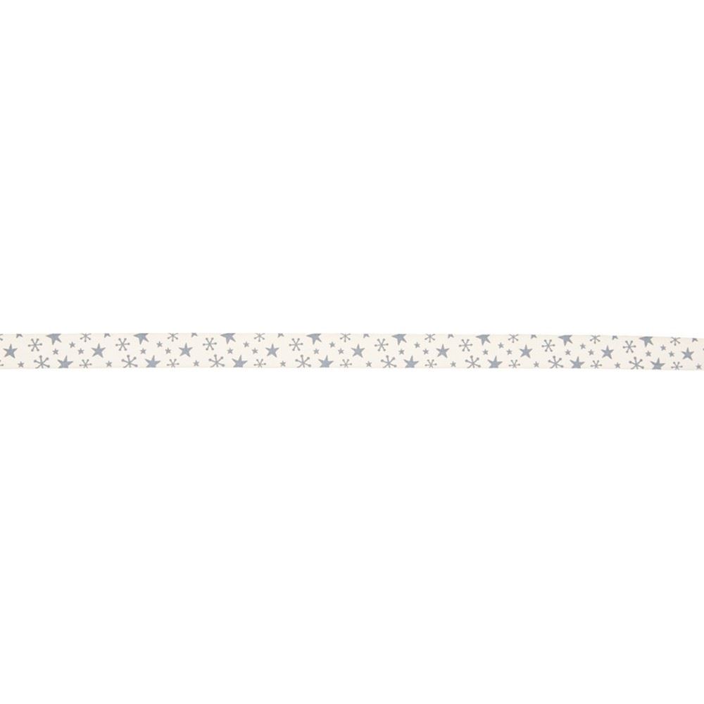 Nastro in cotone Stelle colore Argento