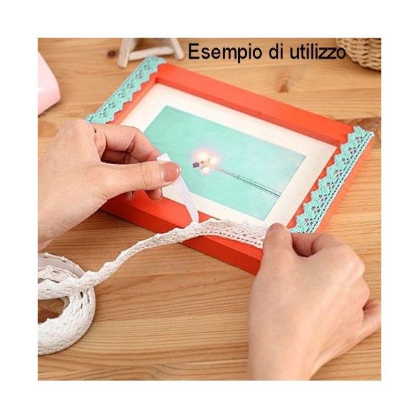 Nastro pizzo adesivo Azzurro