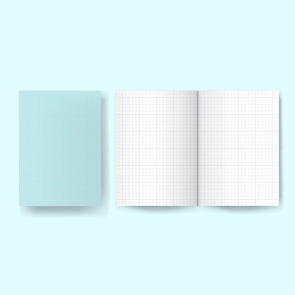 Notebook Azzurro pagine a quadri