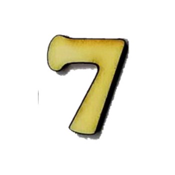 Numero 7 Lolly in legno cm 2,5