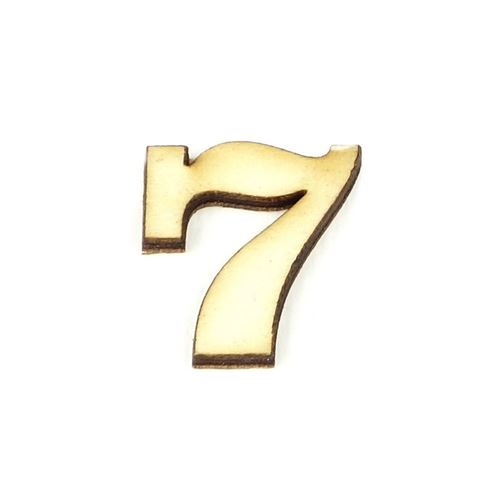 Numero 7 Clarendon in Legno cm 2