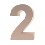 Numero 2 in Cartone h 17,5 cm