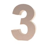 Numero 3 in Cartone h 17,5 cm