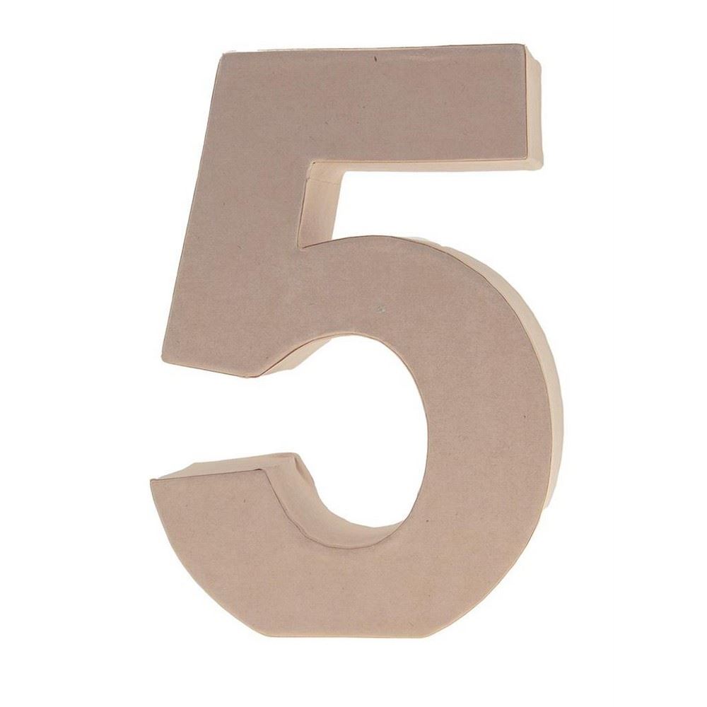 Numero 5 in Cartone h 17,5 cm