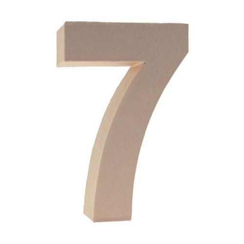 Numero 7 in Cartone h 17,5 cm