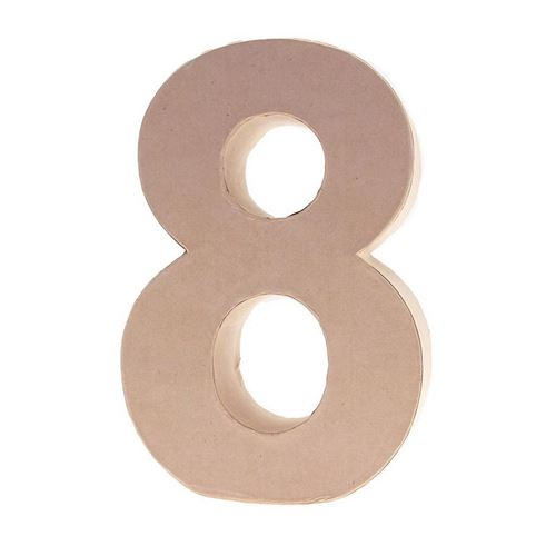 Numero 8 in Cartone h 17,5 cm