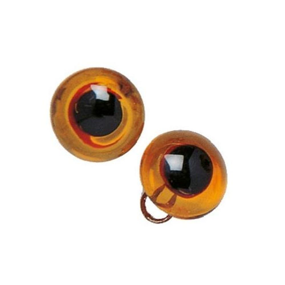 Occhi di Vetro Ambra mm 12