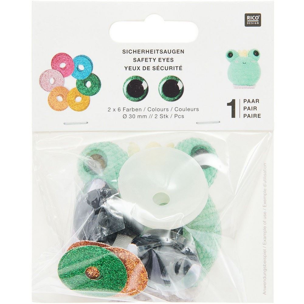 Occhi per peluches personalizzabili 30 mm