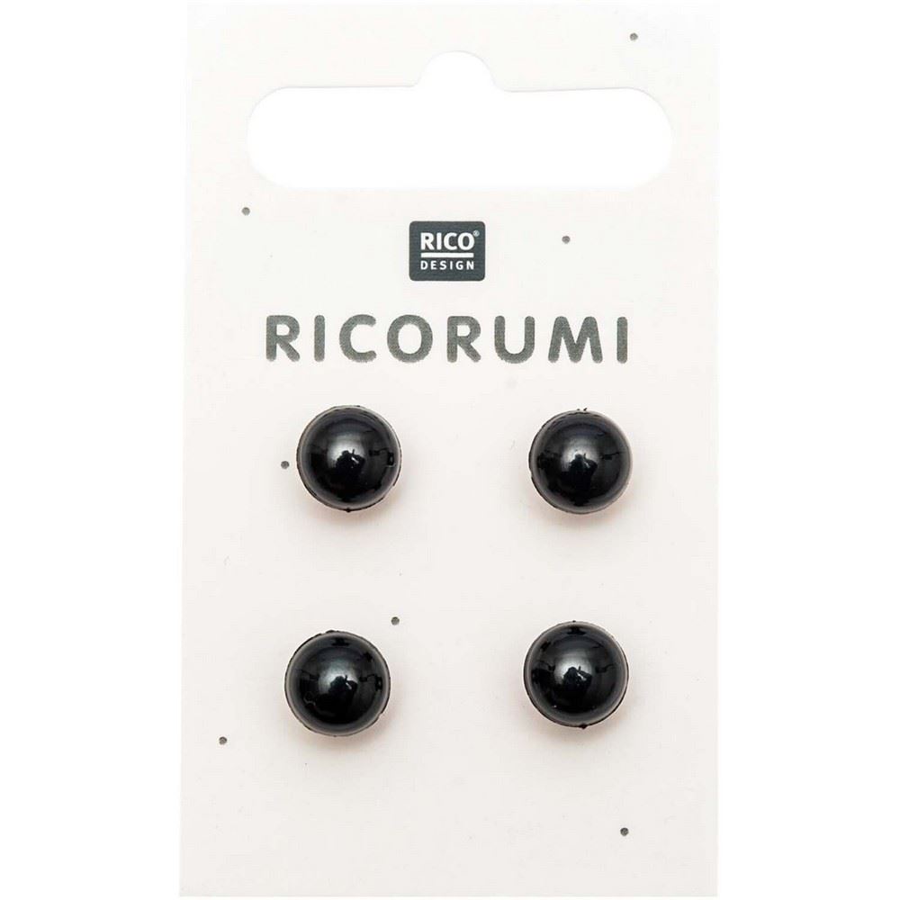Occhi per peluches nero/marrone 8,5 mm