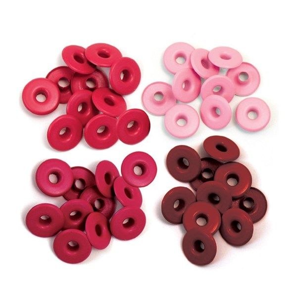 Occhielli rotondi larghi colore Rosso