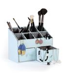 Organizer da Tavolo in Legno con scomparti e cassetti