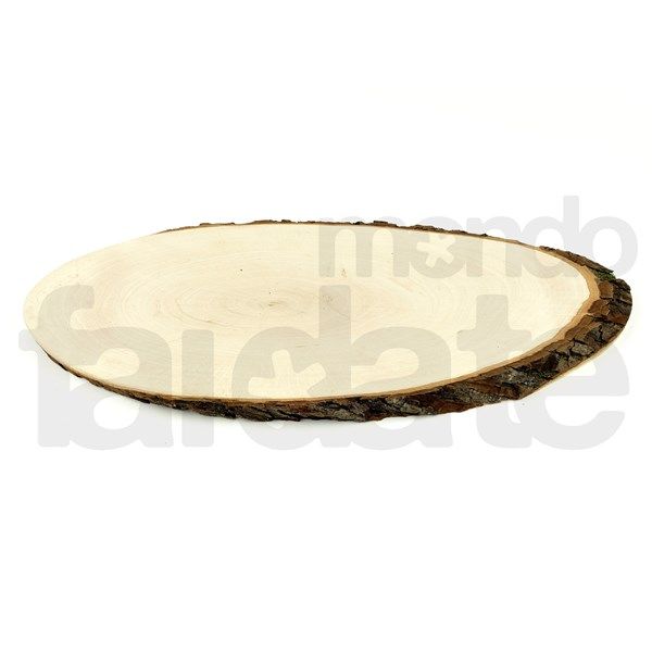 Ovale in legno con corteccia grande