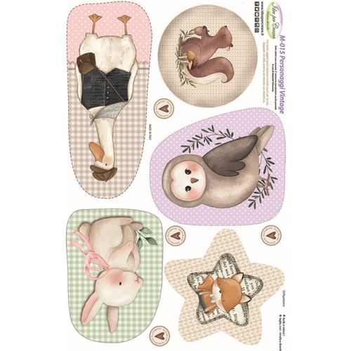 Pannello Microfibra Stampato Personaggi Culla Vintage Lei