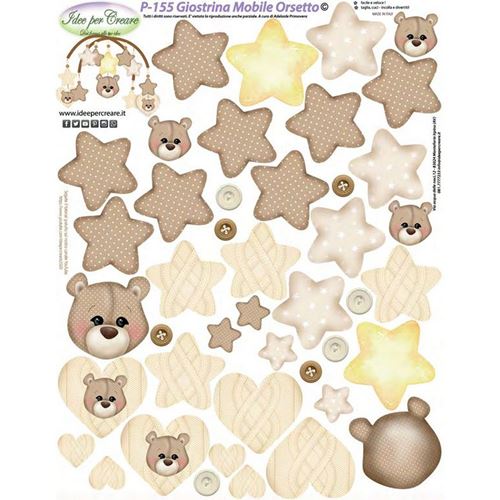 Pannello Stampato Giostrina Mobile Orsetto