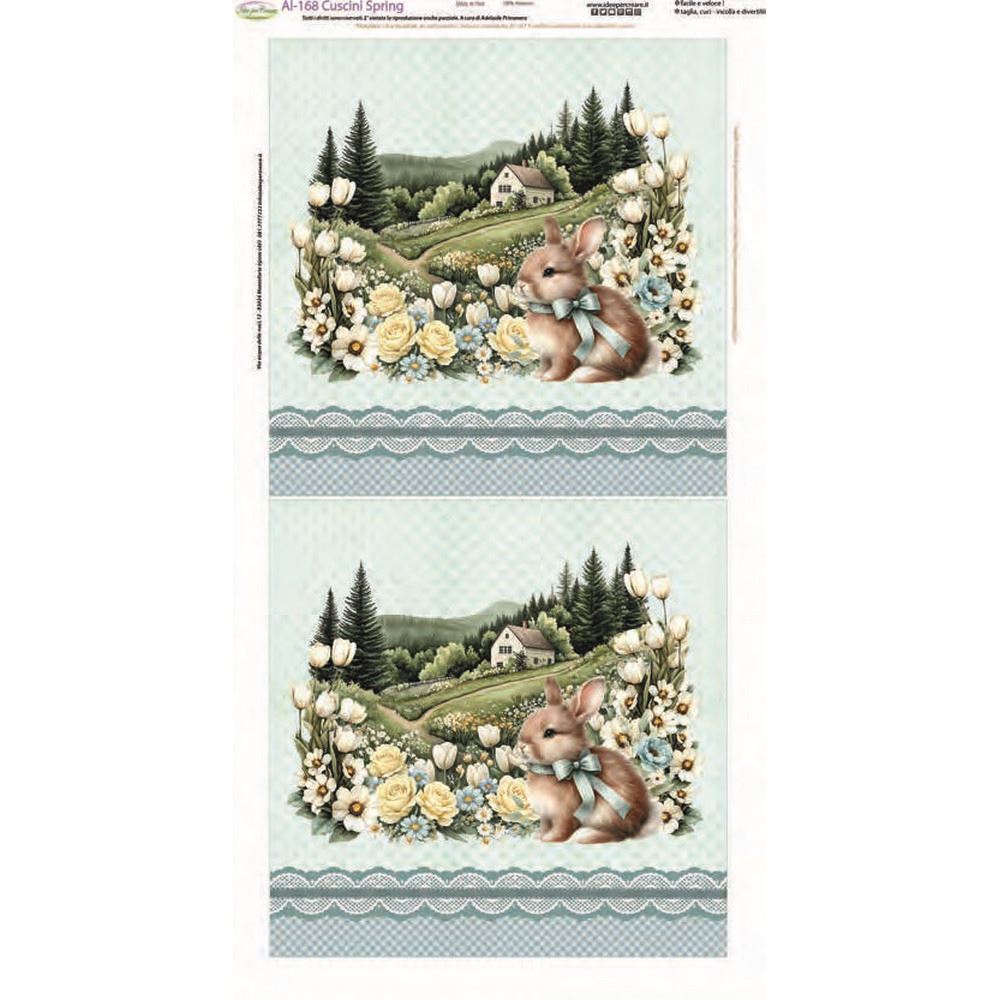 Pannello Stampato Tessuto Cuscini Spring