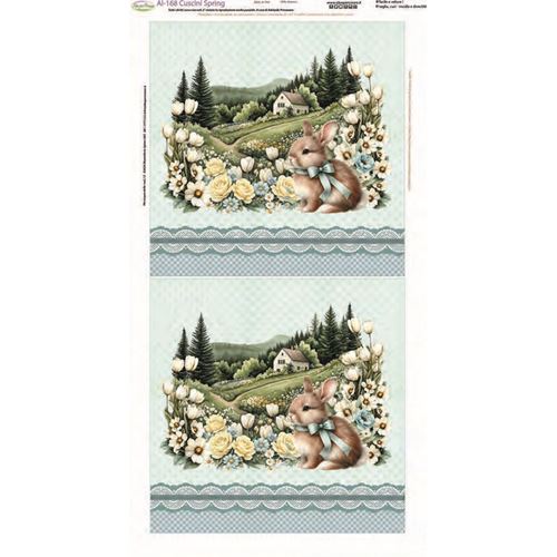 Pannello Stampato Tessuto Cuscini Spring