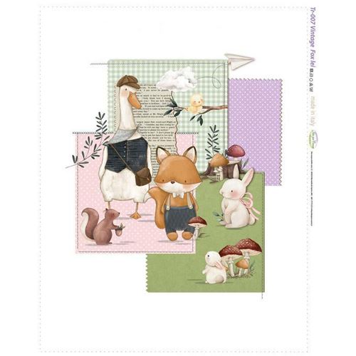 Pannello Trapuntino Vintage Fox Lei