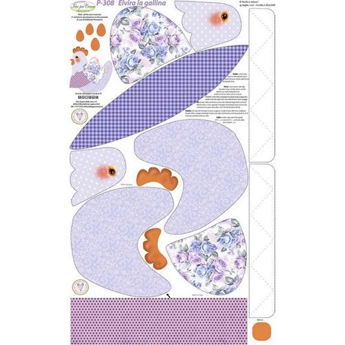 Pannello in Pannolenci Stampato Elvira la Gallina